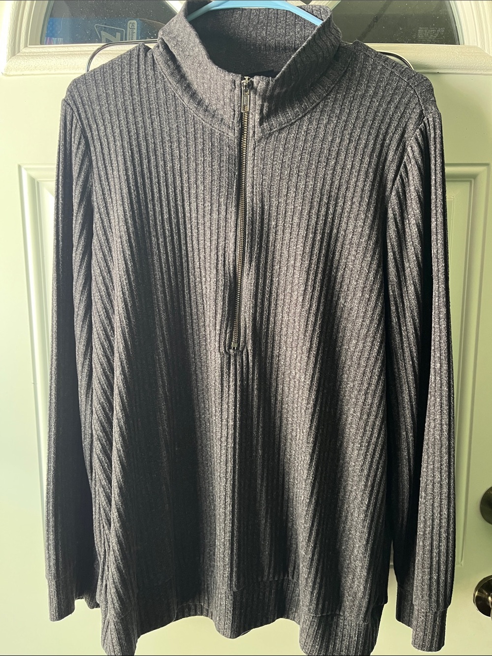 torrid Men's Ribbed Half-Zip Sweater - Black